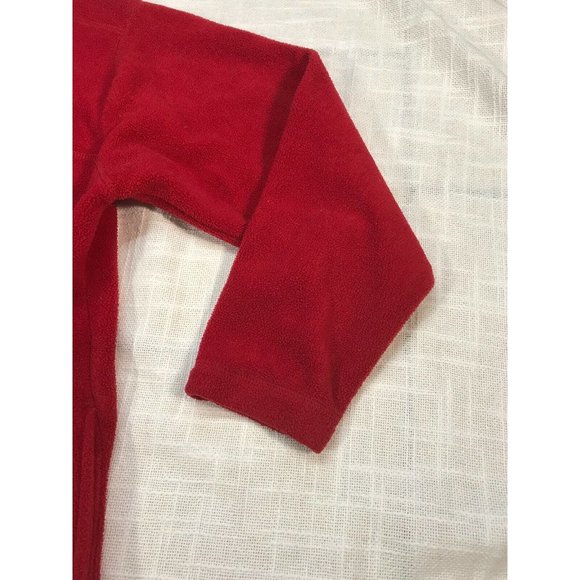 Prospirit Men's medium M Sweatshirt pullover red henley zipper pockets fleece - Picture 4 of 12